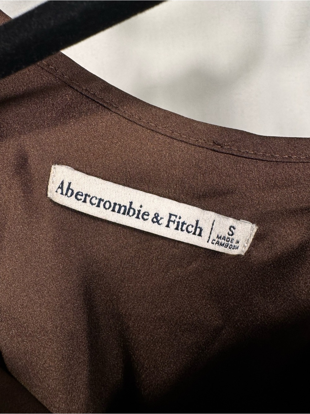 Abercrombie & Fitch Brown Satin Midi Dress - Picture 5 of 6